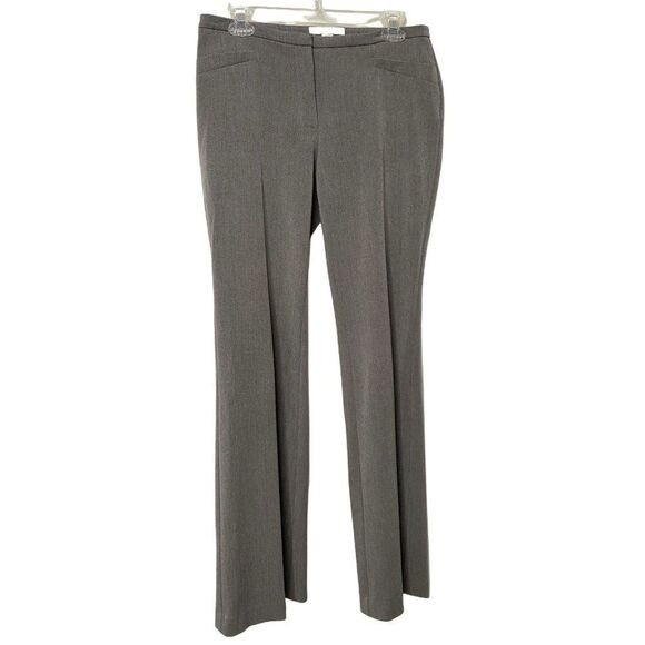 Chico's Gray Flare Leg Stretch Trousers Sz 00 Regular Front & Back Slit Pockets - Picture 3 of 6